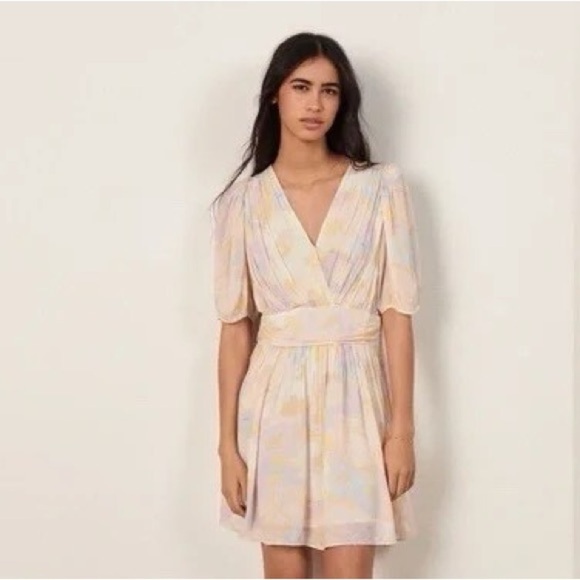 ba&sh Noam Puff Sleeve Mini Dress - NWT Size M - Picture 1 of 7